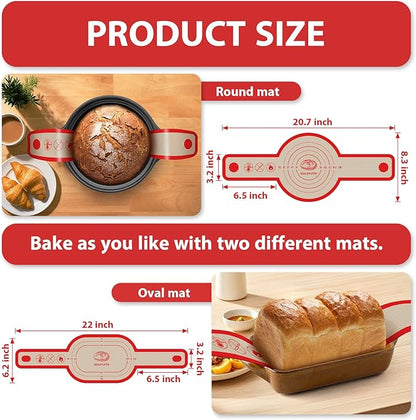 Silicone Bread Sling Oval and Round, Sourdough Tools & Dutch Oven Accessories