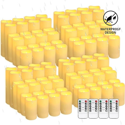 96 Packs Flameless Led Candles, Battery Candles, Simulate Flame, Waterproof