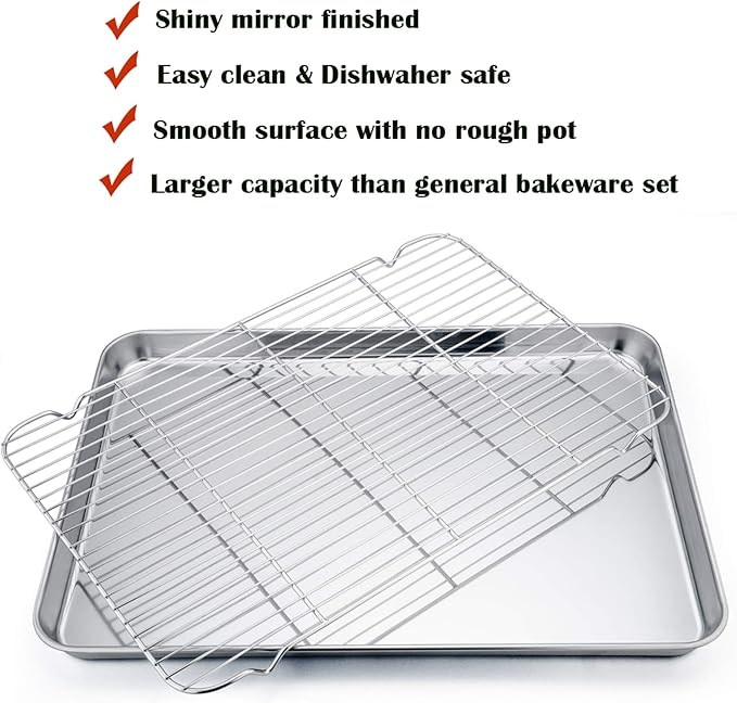 P&P CHEF 19.6 Inch Stainless Steel Baking Sheet