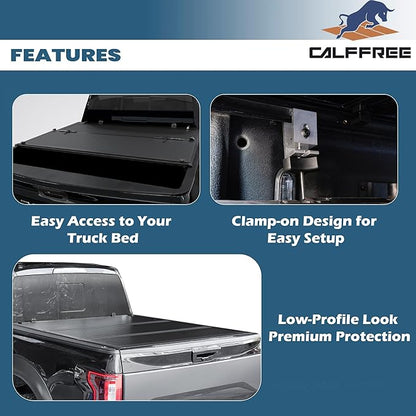 Low Profile Tri Fold Truck Bed Tonneau Cover Compatible with 2022-2026 Ford Maverick 4'6" (54.4") Bed | CFLPX037