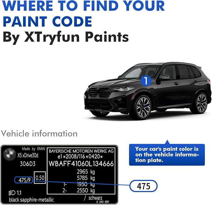 300 Alpine White Touch Up Paint for BMW, DIY Car Paint Scratch Repair Kit, Automotive Paints, Quick & Easy Fix Scratch Repair for X1/X3/X5/X6/2/3/5/7/8 Series/Z4/M3/M5/M6