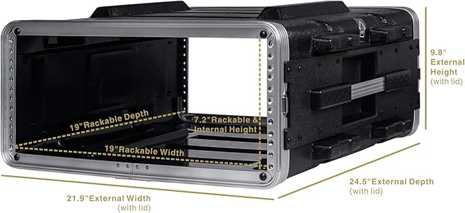Sound Town Lightweight 4U PA DJ Rack/Road Case