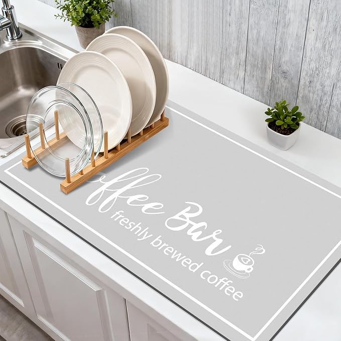 Findosom Dish Drying Mat, Cuttable Drying Mat