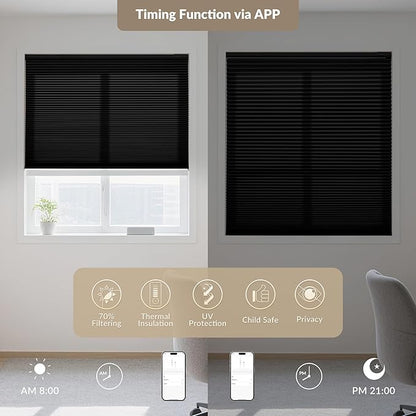 Boolegon No Drill Motorized Cellular Blinds