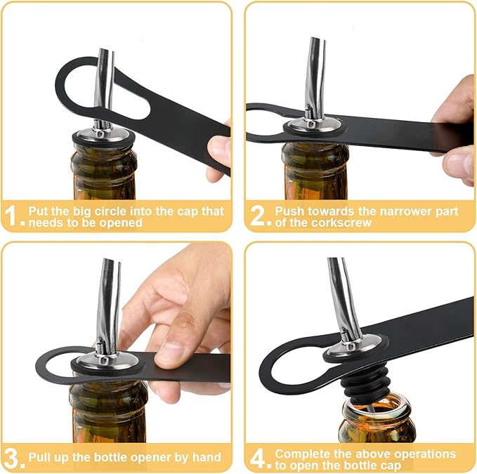 2 Pieces Bottle Opener and Pour Spout Remover Flat Bar Key