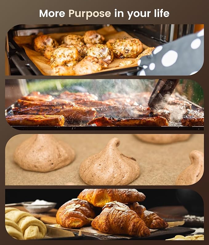 Parchment Paper Sheets, 12 x 16 IN Unbleached Baking Parchment Sheets, Precut
