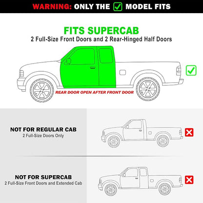 APS 6-inch (Black Stainless Steel Powder Coated Flat Style) Running Boards Side Bars Side Steps Compatible with Ford Ranger Mazda B-Series 1999-2011 Super Cab 4-Door (Drilling Required)