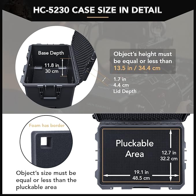 Lykus HC-5230 Large Waterproof Hard Case