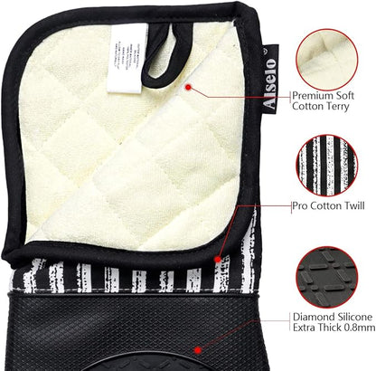Alselo Silicone Oven Mitts Heat Resistant 932℉