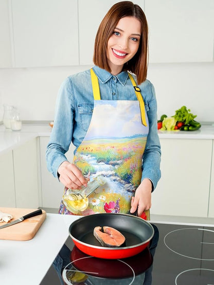 Bencailor 6 Pcs Spring Kitchen Aprons