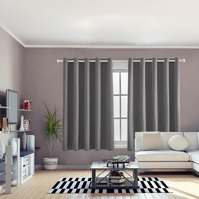 Anytime 100% Blackout Curtain 2 Panels Set, Thermal Insulated Window Drapes