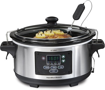 Hamilton Beach Portable 6 Quart Set & Forget Digital Programmable Slow Cooker