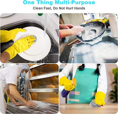 15 Pack Steel Wool Scrubber, Metal Kitchen Scrubbing Sponges, Dishwashing