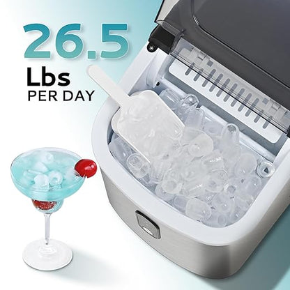 EUHOMY Ice Maker Countertop, Portable Ice Machine