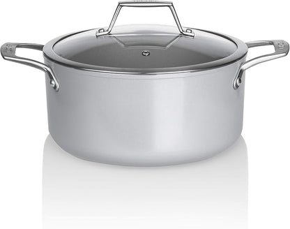 TECHEF - CeraTerra Collection, 5-quart Ceramic Nonstick Soup Pot with Glass Lid (PFAS, PTFE, and PFOA Free), Made in Korea (5-quart)