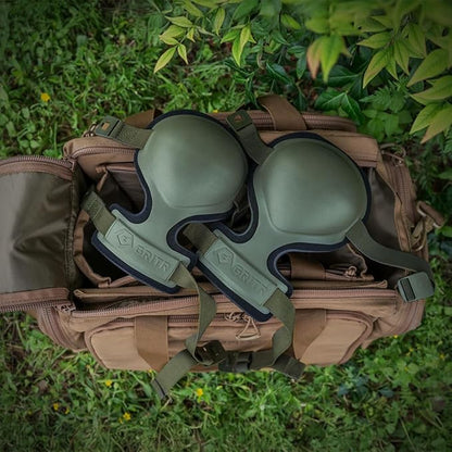 GRITR Tactical Knee Pads for Work, Hunting, Construction, Gardening, Paintball w/Foam Padding, Hard Shell & Adjustable Straps - Heavy Duty Professional Knee Protectors for Men & Women