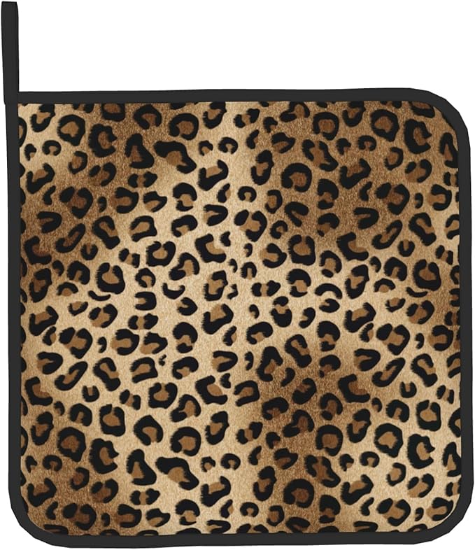 Leopard Print Oven Mitts
