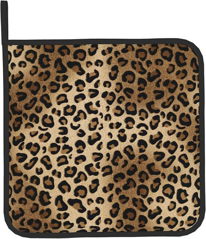 Leopard Print Oven Mitts