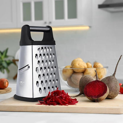 Kaishun Professional Cheese Grater, 4-Sided Stainless Steel Box Grater