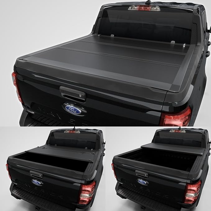 Low Profile Tri Fold Truck Bed Tonneau Cover Compatible with 2022-2026 Ford Maverick 4'6" (54.4") Bed | CFLPX037