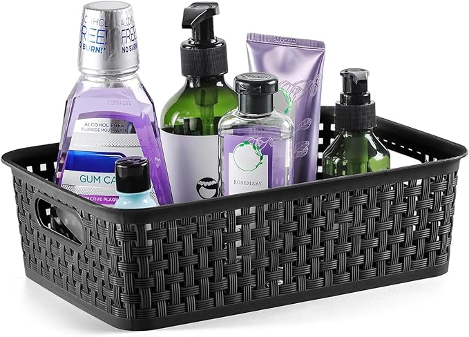 Plastic Storage Baskets, Small Pantry Organization and Storage Bins, Household