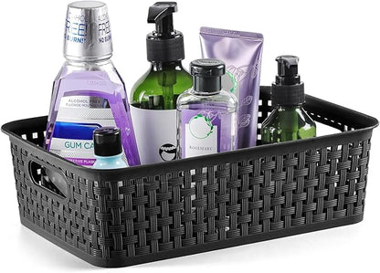 Plastic Storage Baskets, Small Pantry Organization and Storage Bins, Household