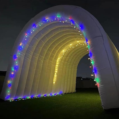 Inflatable Sports Tunnel Entrance with Built-in Blower – Advertising & Event Archway for Exhibitions, Shops, Supermarkets & Schools (White, 16x10x10Ft)