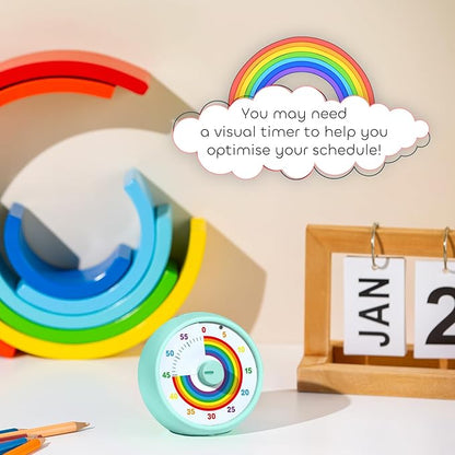 Visual Timer for Kids, 60-Minute Countdown Timer for Classroom Office Kitchen