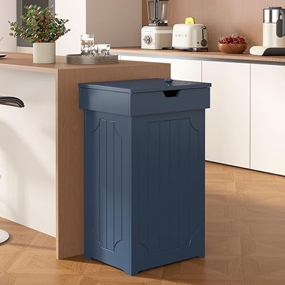 Function Home Trash Can Cabinet, 13 Gallon Kitchen Garbage Can, Wood Recycling