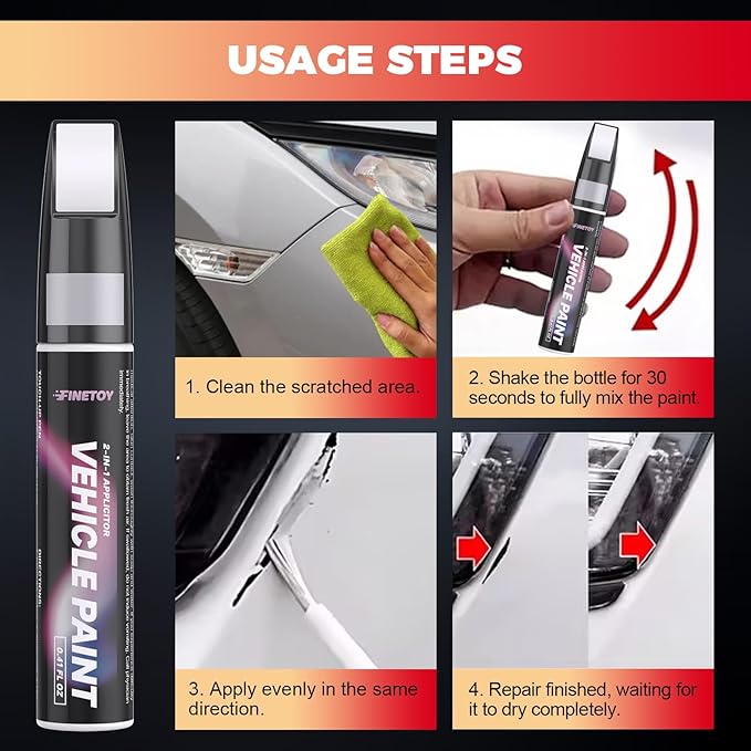 Quartz Blue Metallic(J8U) Touch up Paint for Subaru, Quick & Easy Fix for Car Scratches, 2 in 1 Car Touch up Paint with Pen Tip and Brush, Auto Scratch Repair Pen with Exact Color Match