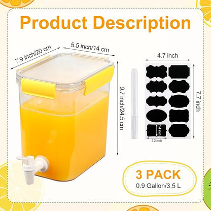 Mumufy 3 Set Plastic Drink Dispensers