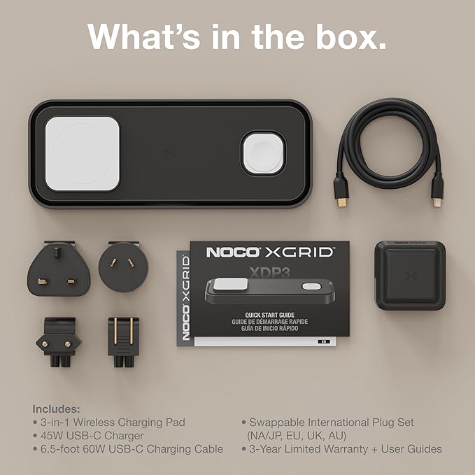 NOCO XGrid XDP3: 3-in-1 Wireless Charging Pad – Charging Station