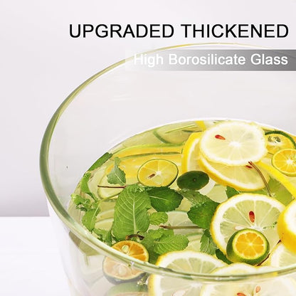 Beverage Dispenser, 3.5 Gallon Glass Drink Dispenser