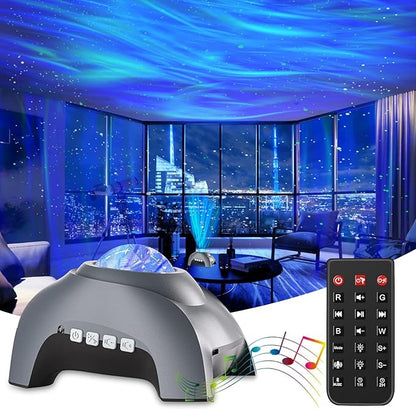 CIMELR Northern Lights Aurora Projector, Star Projector Music Bluetooth Speaker