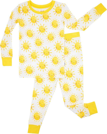 Little Sleepies Two-Piece Pajama Set for Boys & Girls, Soft Viscose from Bamboo Toddler Pajamas for Kids, Family Matching PJs
