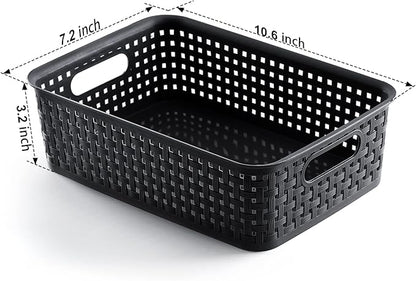 Plastic Storage Baskets, Small Pantry Organization and Storage Bins, Household