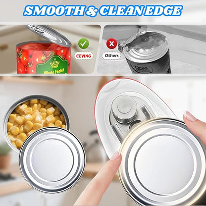 USB Rechargeable Electric Can Opener – Battery Operated, One Touch Automatic