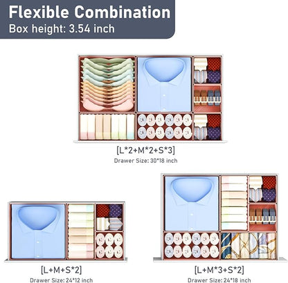 DIMJ Drawer Organizer Clothes Storage