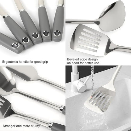 10 Piece Stainless Steel Cooking Utensils Set