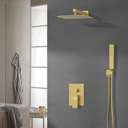 Iriber Brushed Gold Rain Shower System