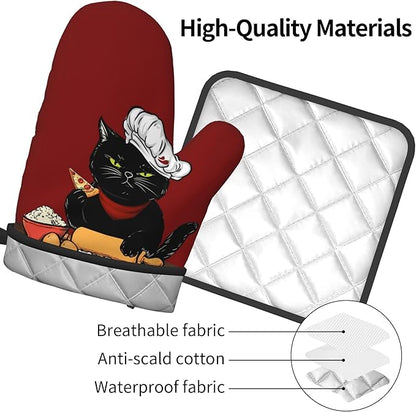 Cat Pot Holders and Oven Mitts