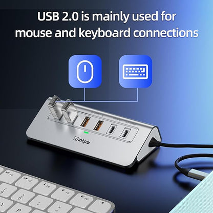 P9R PRO USB C Hub Ethernet, 10Gbps USB C Docking Station 10-in-1