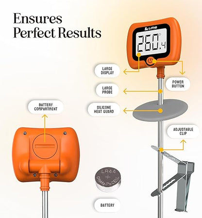 Digital Candy Thermometer with Pot Clip, Instant Read Kitchen Thermometer