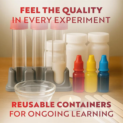 Playz Extreme Chemistry Set – 52 Unique Experiments, Science Kits for Kids Age 8-12, Lab Gear, Volcano Project, Learning Tools, Fair Activity, Discovery Gift, STEM Toys for Boys and Girls