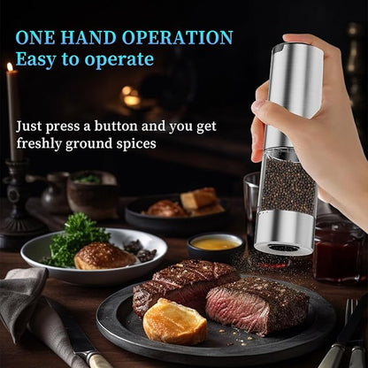 Electric Salt and Pepper Grinder Set Type-C Fast Charging, Automatic Salt and
