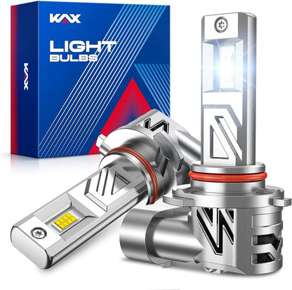 KAX 2025 10X Brightener 9005 Led Bulb for Car Owners, 50000Lm HB3 for Drivers at Night, LED Bulb During Bad Weather, 1:1 Real Size, 100000 Hours Lifespan, 99% Fit Your Vehicles, Plug & Play, 2 Pack