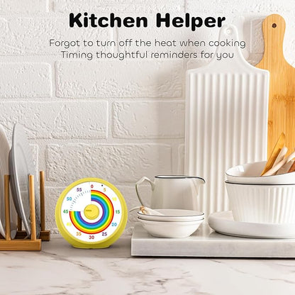 Visual Timer for Kids, 60-Minute Countdown Timer for Classroom Office Kitchen