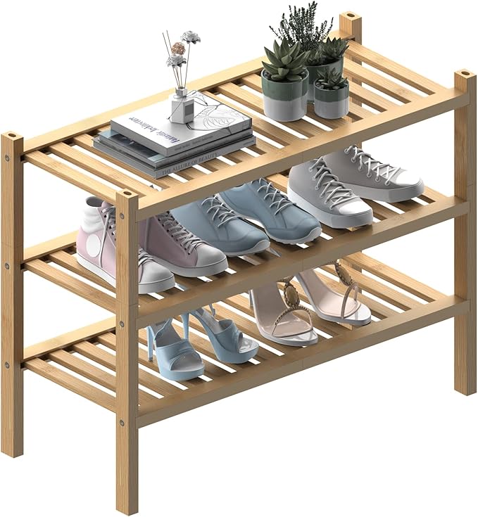ROMGUAR CRAFT (Thick Bamboo Shoe Rack