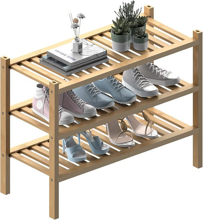 ROMGUAR CRAFT (Thick Bamboo Shoe Rack