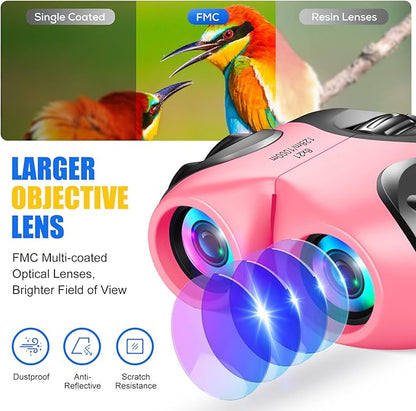 LET'S GO! Binocular for Kids, Compact High Resolution Shockproof Binoculars